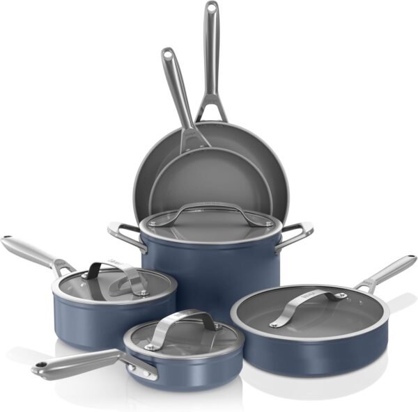 71d4XmvxK0L._AC_SL1500_.jpg Ninja NeverStick Ceramic Pro 10-Piece Cookware Set