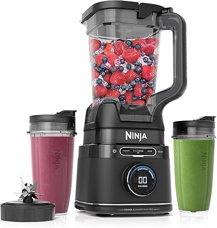 81O2cutpFCL._AC_SY450_.jpg Ninja Detect Power Blender Pro + Personal Single-Serve, BlendSense Technology, For-Smoothies, Food and More, Compact Kitchen Countertop, 1800 P-Watts, 72 oz. Pitcher, (2) 24 oz. Cups, Black, TB301