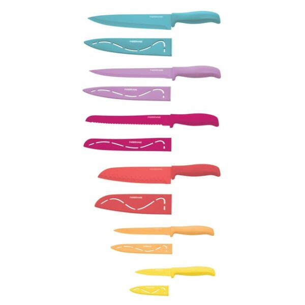 Farberware Colourworks 12-piece Resin Stick Resistant Knife Set