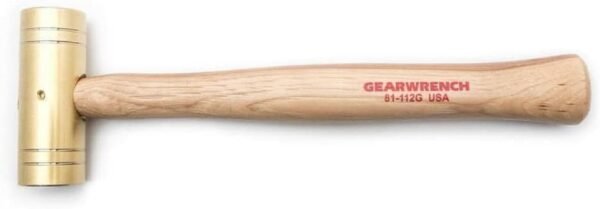 GEARWRENCH Brass Hammer with Hickory Handle, 2 lb. - 81-112G, Gold