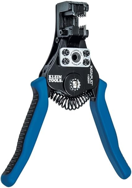 51VF23Iz2rL._AC_SX425_.jpg Klein Tools 11063W Wire Cutter / Wire Stripper, Heavy Duty Automatic Wire Stripper Tool for 8-20 AWG Solid and 10-22 AWG Stranded Electrical Wire