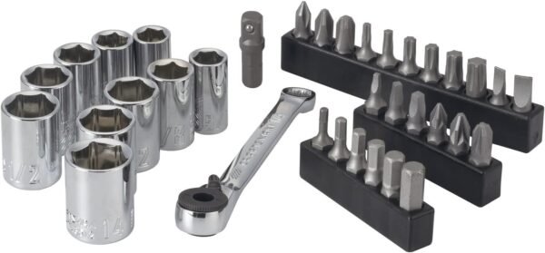 61aI-ia4a1L._AC_SL1500_.jpg CRAFTSMAN Socket Set, SAE and Metric 1/4-in. Drive, 35 Piece (CMMT12005LZ)